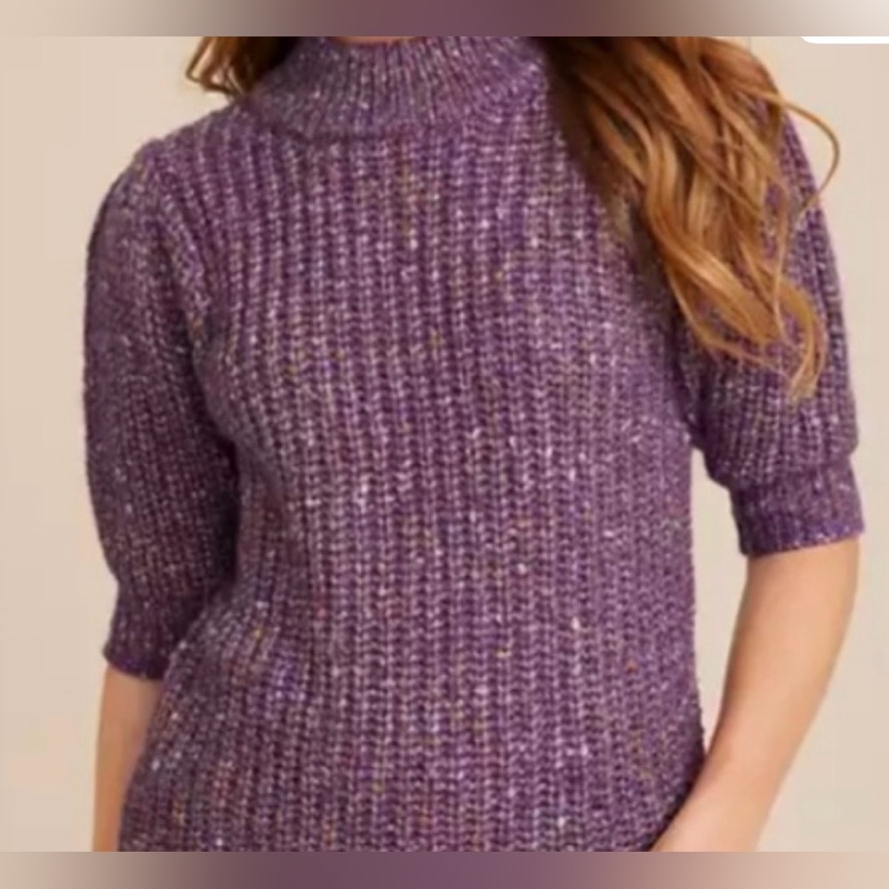 NWT Maurice’s Purple Short Sleeve Women's Sweater X-Large